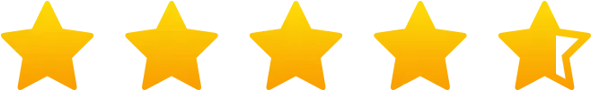 Five star rating graphic